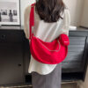Wholesale Large capacity bag for women Autumn and Winter All-matching 2023 new shoulder messenger bag Red child and mother cloth bag niche dumpling bag