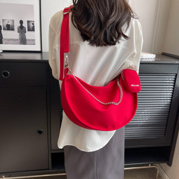 Wholesale Large capacity bag for women Autumn and Winter All-matching 2023 new shoulder messenger bag Red child and mother cloth bag niche dumpling bag