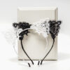 Wholesale Foreign trade cute sexy black lace cat ear hair band lace hair band headdress adult