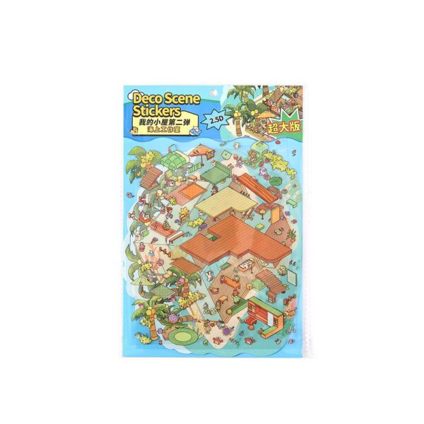 Wholesale InfeelMe miniature scene sticker my cabin second shot 2.5D oversized three-dimensional landscaping cabin