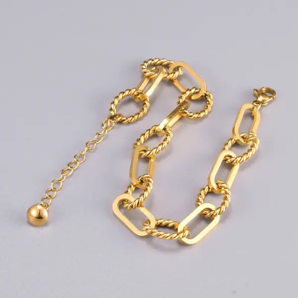 Wholesale Heart 304 Stainless Steel Titanium Steel Waterproof Non Tarnish No Inlaid PVD Coated Real Gold Plated 18K Gold Women'S Anklet