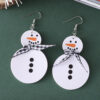 oly-e51753d2cf126c3ca64354fb2ee5266f Wholesale Christmas snowman scarf plaid ribbon earrings