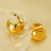 Wholesale 1 Pair Elegant Water Droplets Polishing Plating 304 Stainless Steel 18K Gold Plated Ear Studs