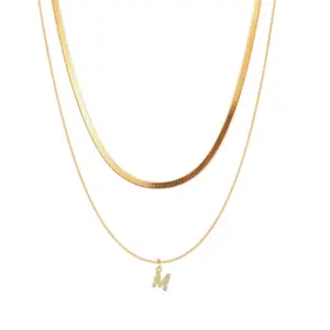 M / Flat Chain 40cm Snake Chain 44cm Extension Chain 5cm Non-Detachable