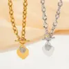 Wholesale Fashion Heart Shape Stainless Steel Titanium Steel Plating Inlay Zircon Bracelets Earrings Necklace