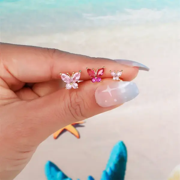 Ear Cartilage Rings & Studs Animal Brass Gem