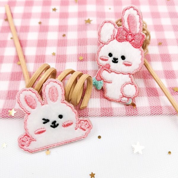 Wholesale Computer Embroidered Plush Bear Cloth Stickers Self-Adhesive Embroider Stickers DIY Bag Decoration Clothing Patch Stickers Wholesale Cute and Fun