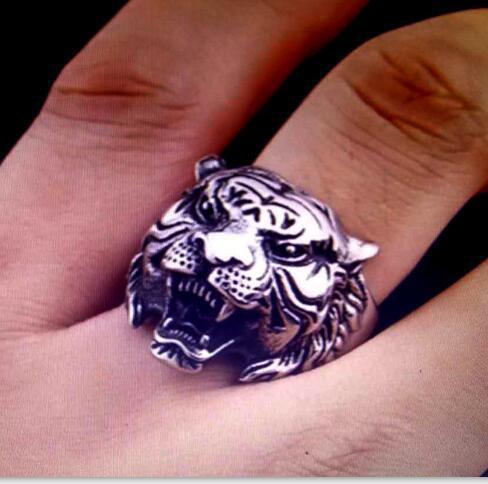 Wholesale New opening creative natural jewelry wholesale domineering Tiger Ring men's personality retro fashion ring