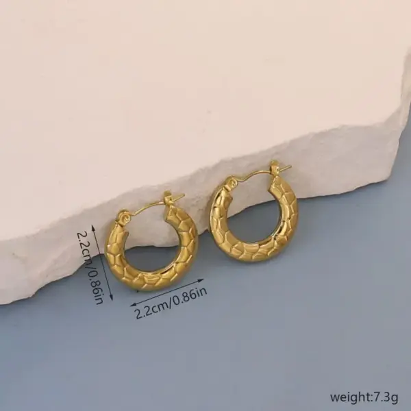 Wholesale 1 Pair Simple Style Round Heart Shape Rectangle Plating 304 Stainless Steel 18K Gold Plated Earrings