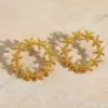 1 Pair Casual Basic Simple Style Geometric Leaves Starfish 304 Stainless Steel 18K Gold Plated Ear Studs