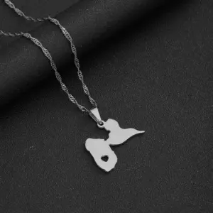 Steel Heart-Shaped Necklace