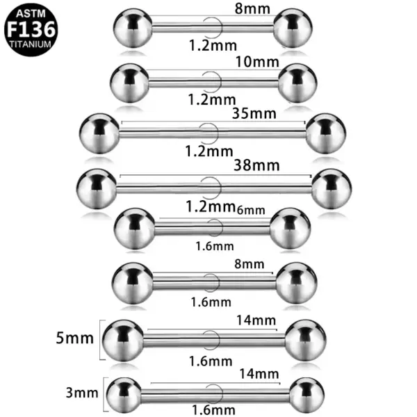 Wholesale 1 Piece Ear Cartilage Rings & Studs Simple Style Classic Style Geometric Pure Titanium Titanium Alloy Plating