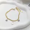 Wholesale Jewelry Retro Butterfly 304 Stainless Steel Acrylic Shell Gold Plated PVD Coated Inlaid Gold Bracelets Necklace