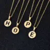 Wholesale Jewelry Simple Style Letter Stainless Steel 18K Gold Plated Plating Necklace