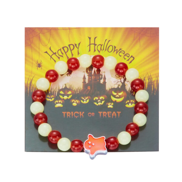 Wholesale New European and American cross-border Halloween ghost pumpkin bracelet, versatile, quirky, party, festival, glow-in-the-dark beaded bracelet