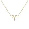 Copper Cable Chain Plating Inlay Constellation Zircon Pendant Necklace