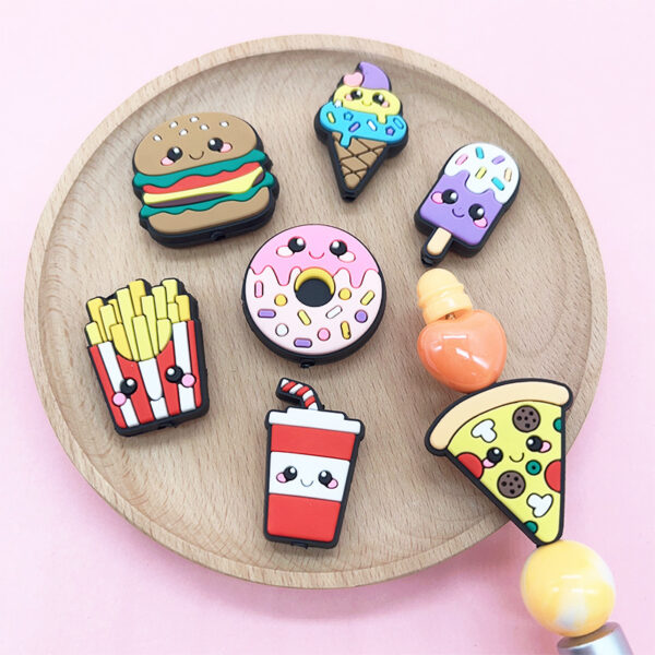 oly-e55bc7ae44efd84547bf555ce403bd6c Wholesale Random 100pcs Cartoon Food Beads Pvc Soft Rubber Accessories