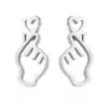 Wholesale PVD Coated 18K Gold Real Gold Plated Geometric 304 Stainless Steel Simple Style Korean Style Waterproof Non Tarnish Ear Studs
