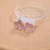 Wholesale 1 Pair/Package Casual Elegant Sweet Flower Enamel 304 Stainless Steel Ear Studs