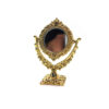 Wholesale 1:12 doll house accessories dollhouse simulation mini mirror makeup mirror retro Golden