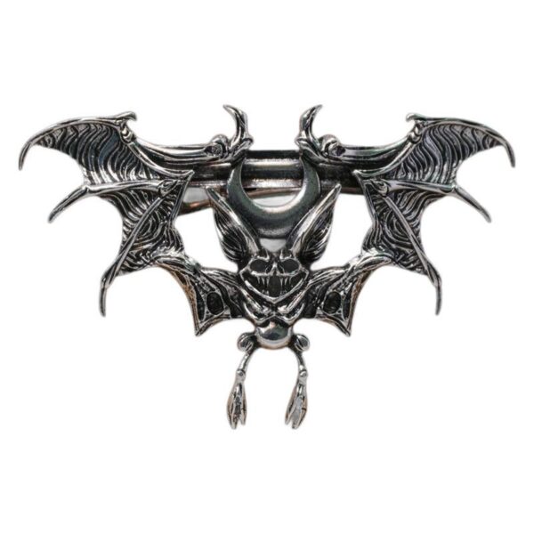 Wholesale European and American fashion cross-border retro skull bat brooch personality exaggerated men's corsage pin Halloween accessories