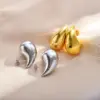 Wholesale PVD Coated Gold Plated Solid Color Stainless Steel Commute Waterproof Non Tarnish Ear Studs