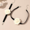 Wholesale Retro Chanel-style rose necklace and bracelet set