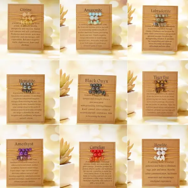 Wholesale Simple Style Geometric Natural Stone Bracelets In Bulk