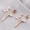 Wholesale PVD Coated 18K Gold Real Gold Plated Star 304 Stainless Steel Fashion Waterproof Non Tarnish Drop Earrings