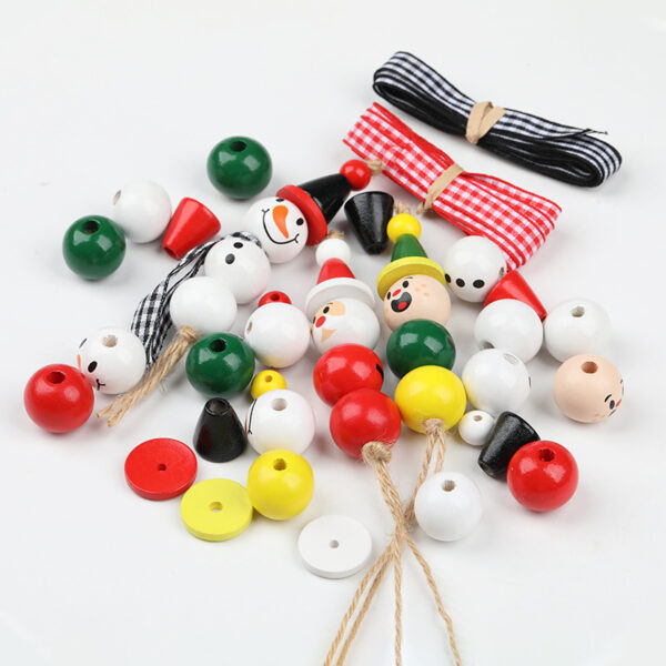 Wholesale Christmas Wooden Beads Set DIY Jewelry Accessories Beaded
