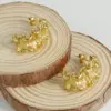 Wholesale PVD Coated 18K Gold Plated C Shape Irregular Stainless Steel Classical Simple Style Waterproof Non Tarnish Ear Studs
