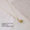 304 Stainless Steel Plastic Glass Round Christmas Hat Christmas Tree Electroplating Ion Plating (IP) Glass 18K Real Gold Plated Golden Plated Casual Christmas Streetwear Waterproof Non Tarnish Conventional Connection Pendant Necklace Necklace