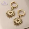 Wholesale 1 Pair XUPING Simple Style Heart Shape Irregular Plating 304 Stainless Steel 18K Gold Plated Drop Earrings