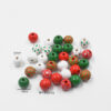 Wholesale 10PCS Christmas Wooden Beads New Year Bell Printed Wooden Beads