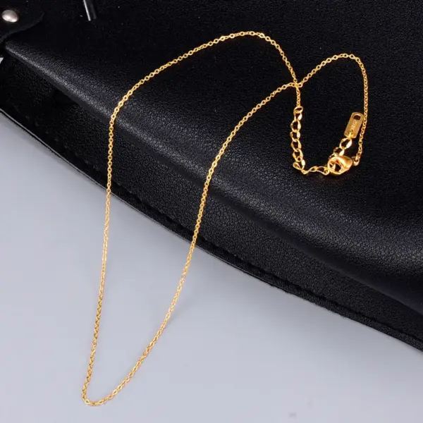 Wholesale PVD Coated Real Gold Plated 18K Gold Heart 304 Stainless Steel Titanium Steel Fashion Waterproof Non Tarnish 304 Stainless Steel Titanium Steel Necklace