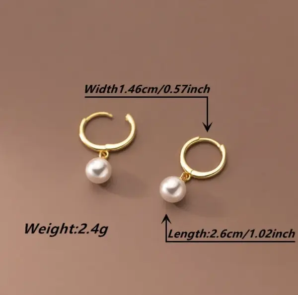 Wholesale Vacuum Plating Real Gold Plated 18K Gold Round 304 Stainless Steel Classic Style Waterproof Non Tarnish Drop Earrings