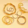 Wholesale PVD Coated 18K Gold Real Gold Plated Geometric 304 Stainless Steel 316 Stainless Steel Hip-Hop Simple Style Commute Waterproof Non Tarnish Bracelets Earrings Necklace