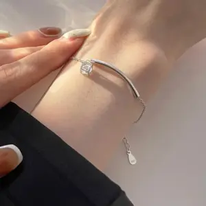 Rubik's Cube Bracelet / Copper (White Gold Color)