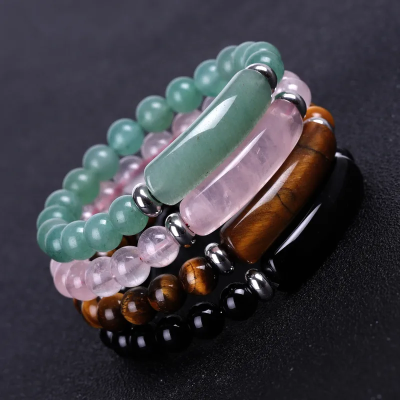 Wholesale Fashion Ball Natural Stone Beaded lishing Bracelets 1 Piece