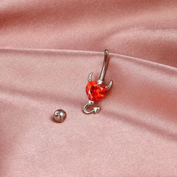 Wholesale Fashion Heart Copper Plating Belly Ring