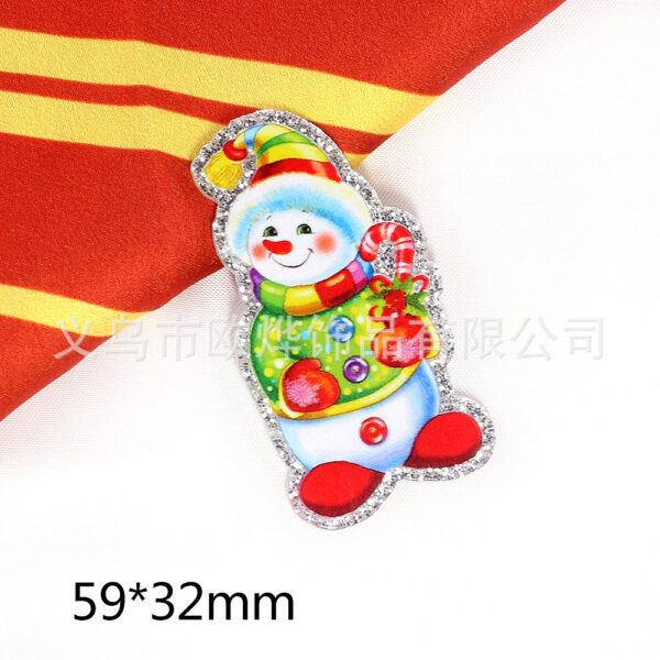 Wholesale Powder Cartoon Christmas Snowman Jewelry Acrylic Pin