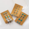 oly-e5e2ec206f4033914a43e7506676647b Wholesale European and American Simple Retro Turquoise Earrings Set Western Ethnic Style Flower Heart Geometric Earrings 5 Pairs