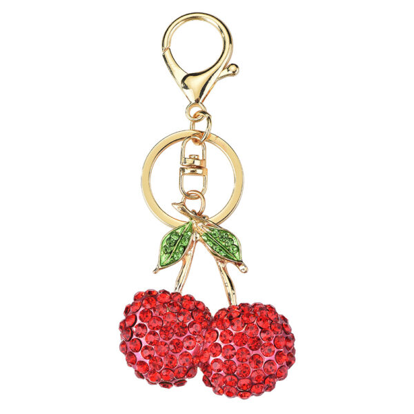 Wholesale Europe and the United States new cherry key chain cross-border Amazon AliExpress wish hot bag milk tea cup pendant fruit