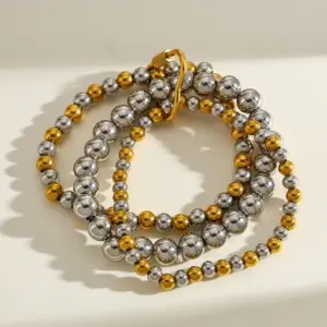 1 Steel 2 Rooms - Striped Heart Gold Buckle