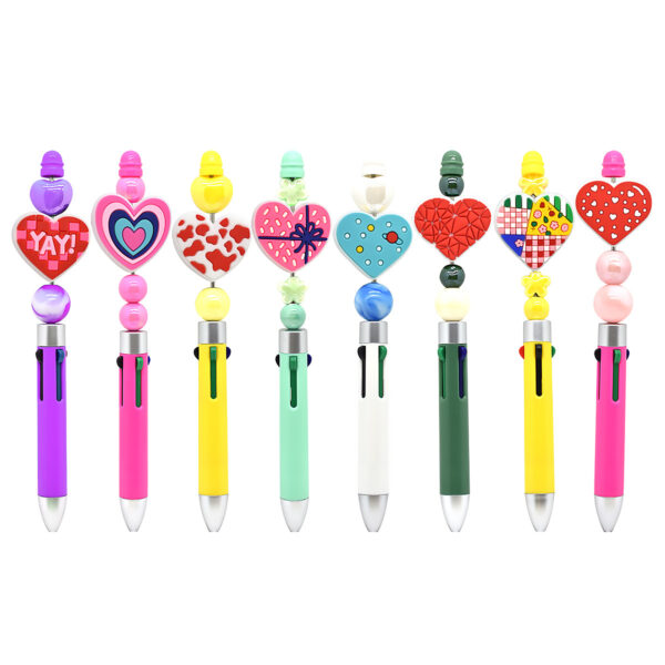 Wholesale DIY color love ballpoint pen handmade beaded