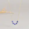 Wholesale Jewelry Vintage Style Round 304 Stainless Steel Titanium Steel Artificial Gemstones 18K Gold Plated Beaded Necklace