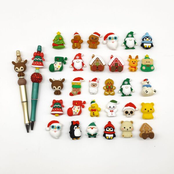 Wholesale DIY Beaded Pen Cartoon Bead Accessories Christmas House Beads