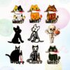 Wholesale Halloween Cat and Puppy Acrylic Keychain Accessories