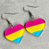 Wholesale Rainbow Multicolor Heart Shaped Acrylic Earrings