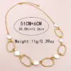 Wholesale PVD Coated Real Gold Plated 18K Gold Irregular 304 Stainless Steel Casual Simple Style Waterproof Non Tarnish 304 Stainless Steel Long Necklace